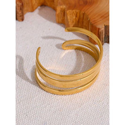 Golden Arc Cuff Bracelet