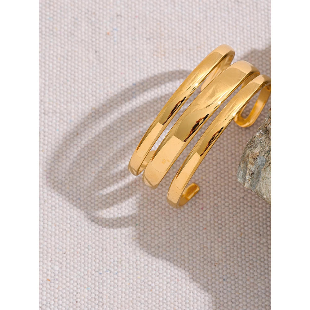 Golden Arc Cuff Bracelet